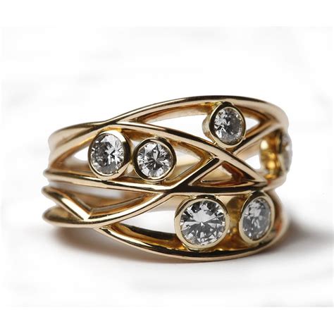 Diamond Woven Ring Bespoke Multi Stone Rings Bespoke Jewellery
