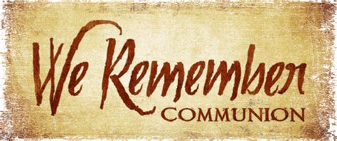 We Remember Communion Service Guide