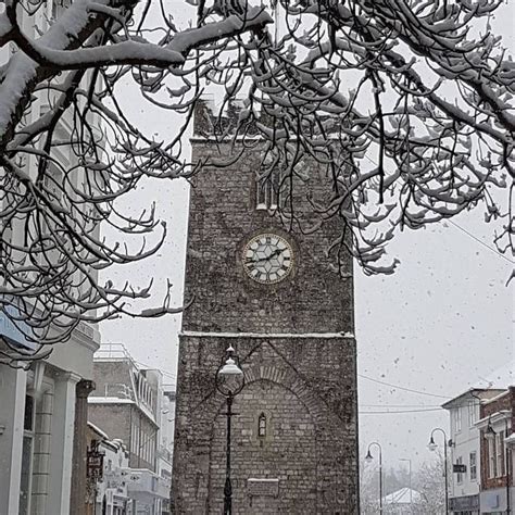 Newton Abbot In The Snow Snow Snowday Newtonabbot Clocktower