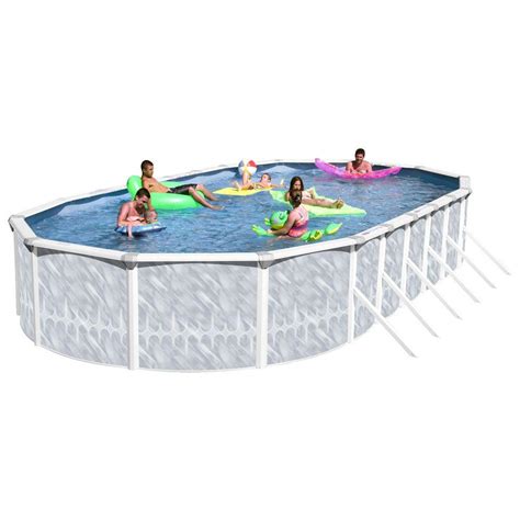 Heritage Pools Taos 33 Ft X 18 Ft X 52 In Oval Pool Package Ta
