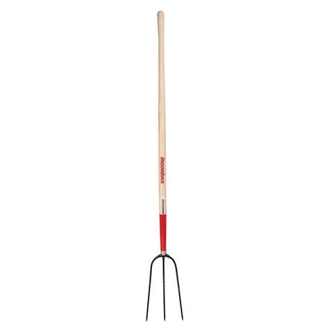Razor Back 3 Tine Forged Hay Fork With Wood Handle