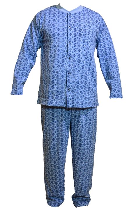 Мъжка пижама ватирана с копчета 21201 Мъжки пижами Пижами дълъг ръкав
