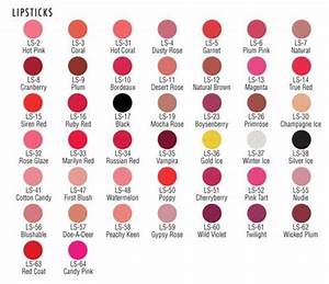 Lipstick Color Chart Lipstick Colors Lipstick Color