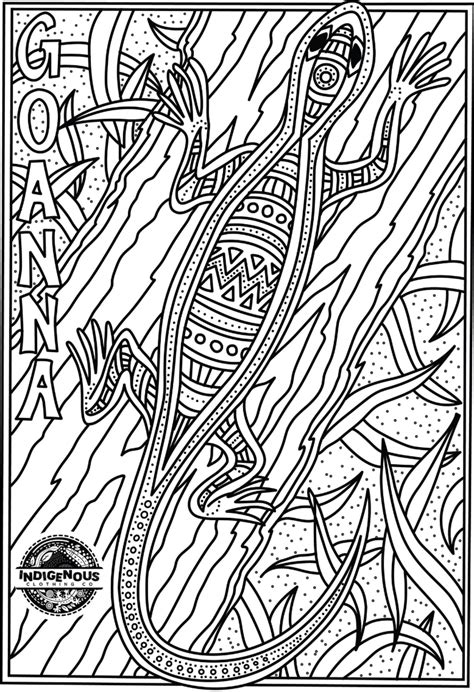 Free Aboriginal Colouring In Animals For Kids Digital