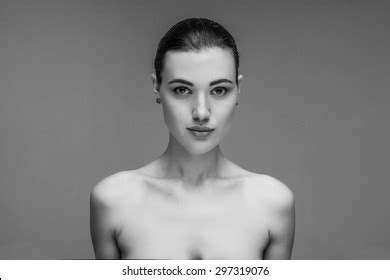 Woman Portrait Naked Studio Gray Background Stock Photo Shutterstock