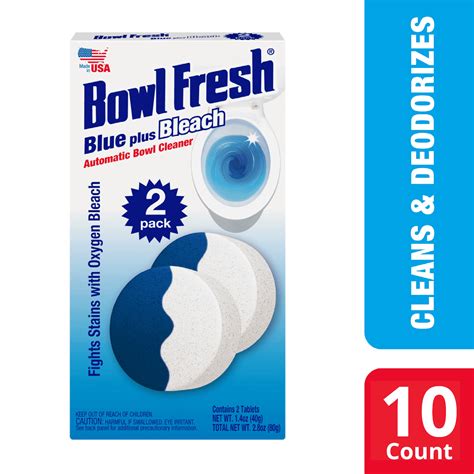 10 pack bowl fresh automatic toilet bowl cleaner and freshener tablets fights stains with