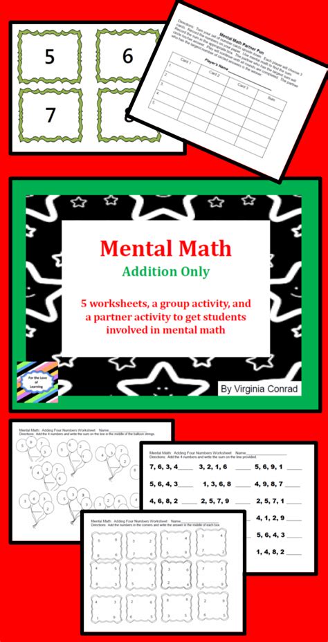 Addition With Mental Math Mini Unit Love 2 Teach Love 2 Learn