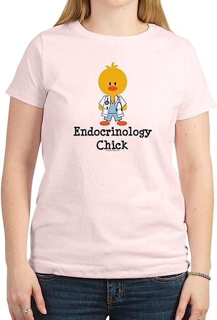CafePress Endocrinology Chick T shirt à col rond pour femme Amazon fr