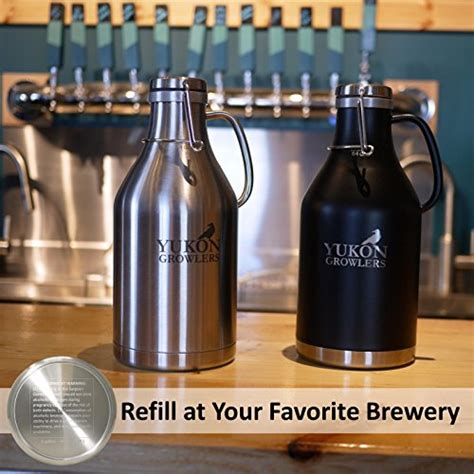 Yukon Growlers Premium Insulated Stainless Steel Growler With Felt Case