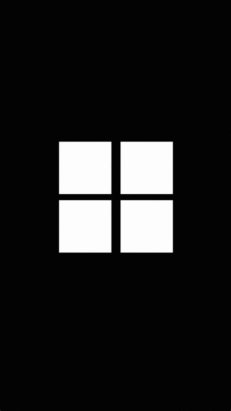 Hd Wallpaper Minimalistic Windows Logo Black