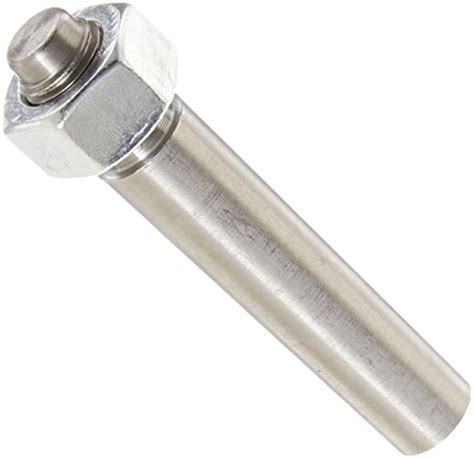 18 8 Stainless Steel Externally Threaded Taper Pin With Hex Nut Plain