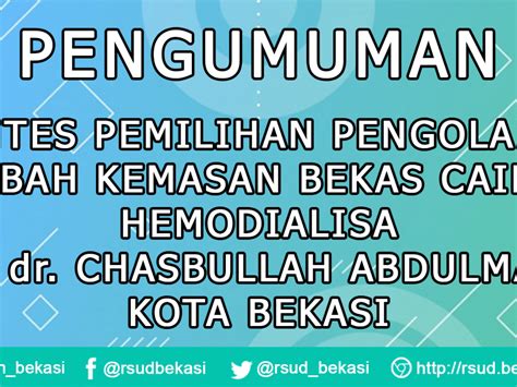 Tender Lelang Rsud Dr Chasbullah Abdulmadjid