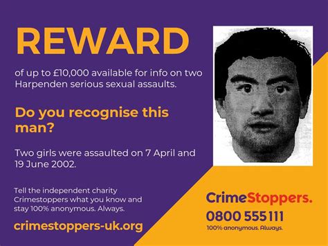 £10000 Reward For Anonymous Information On Historic Sexual Assaults In Harpenden Twenty Years