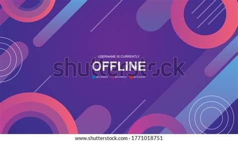 Abstract Geometric Shapes Twitch Offline Banner Stock Vector Royalty