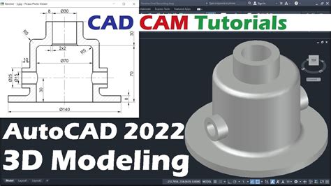 Autocad 2022 3d Modeling Practice Drawing Autocad 3d Revolve Command