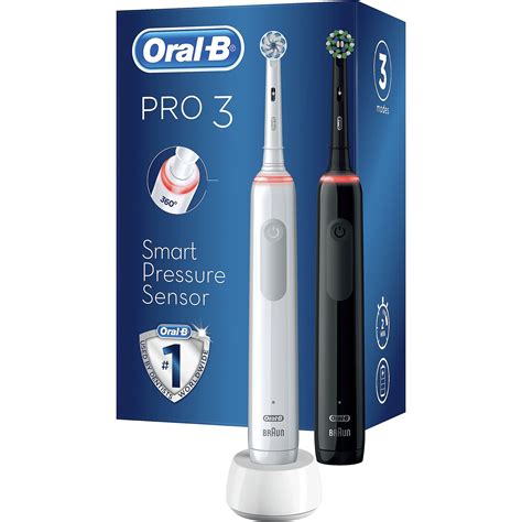 Oral B Electric Toothbrushes Pro Duo Pack White Black Pro Duo Bia Y Czarny