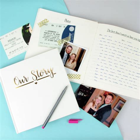 Our Story Personalised Memory Book For Couples By Hoobynoo