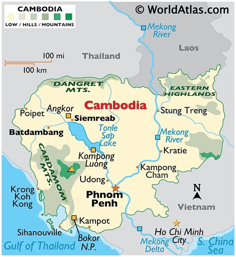 Cambodia Provinces Detailed Map Provinces Detailed Map Of Cambodia My