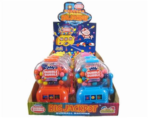 Dubble Bubble Big Jackpot Gumball Dispensers 12 Box Candy Favorites
