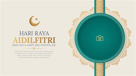 Hari Raya Aidilfitri Eid Mubarak Islamic Background With Elegant