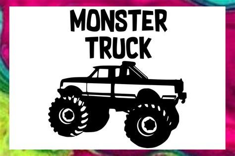 Monster Truck SVG PNG DXF Design Files for Cricut & Silhouette Machine