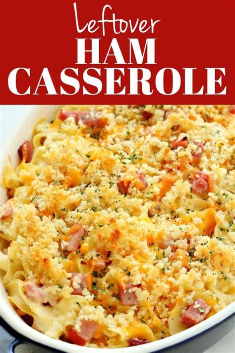 If your slow cooker is broken, let the gentle heat from the oven thicken the sauce and slowly cook the pork into tender shreds in this. Leftover Ham Casserole with noodles, ham, corn, creamy garlic sauce and crunchy panko topping ...