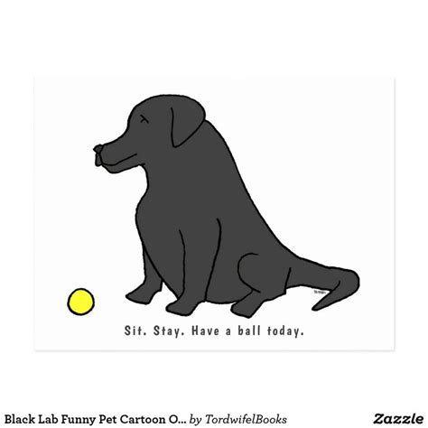 Black Lab Funny Pet Cartoon On A Cute Black Lab Postcard Zazzle