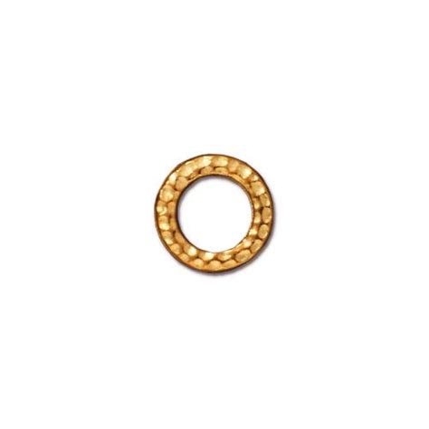 small hammertone ring gold plate 20 per pack tierracast inc