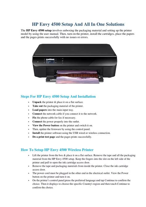 Ppt 123 Hp Envy 4500 Setup How To Setup Hp Envy 4500 Printer