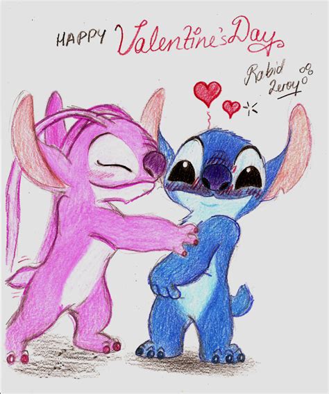 Valentines Stitch N Angel By Rabidleroy On Deviantart