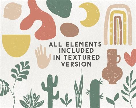 150 Modern Abstract Design Elements Floral Illustrations Etsy