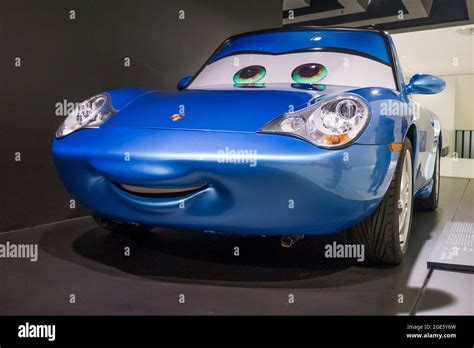 Sally The Blue 911 Sports Car Character In The Pixar Movie Cars At