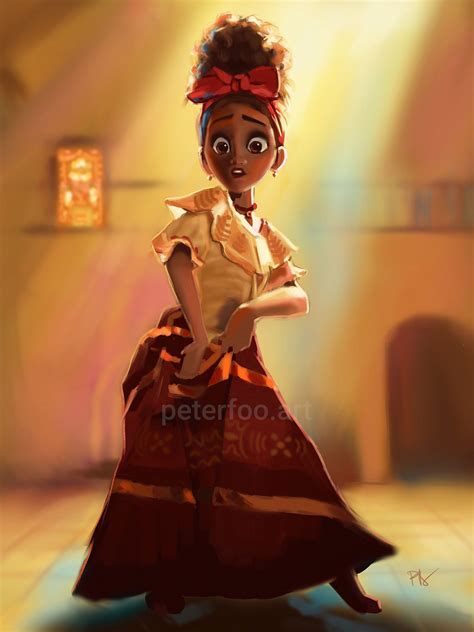 A Painting Of Dolores Madrigal From The Wonderful Encanto I Made This
