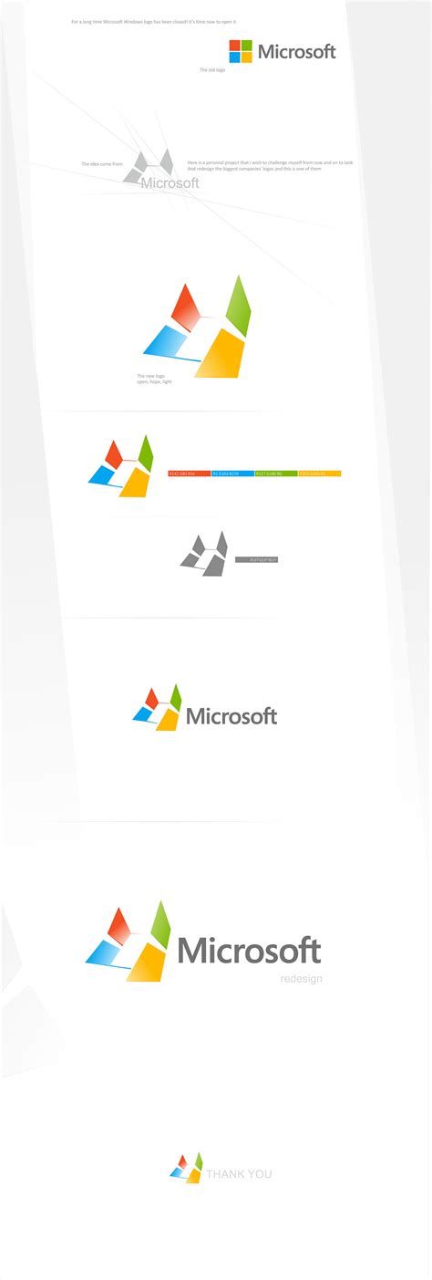 Microsoft redesign on Behance