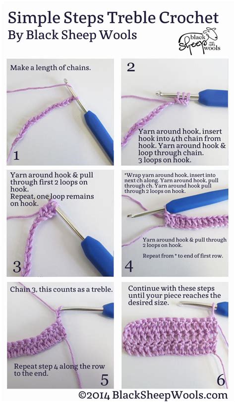 How To Do A Treble Crochet Simple Steps Black Sheep Wools