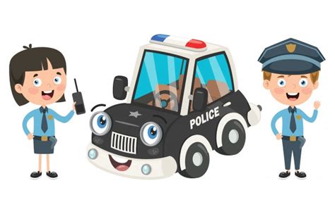Premium Vector Cartoon Of Police Officers Group With The