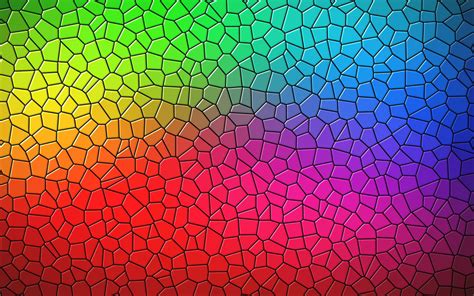 Download Crackle Rainbow Mosaic Wallpaper