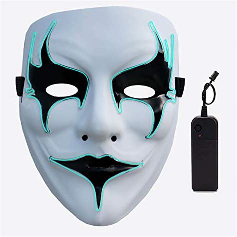 Hbitsae Halloween Masks Led Light Up Scary Mask For Halloween Cosplay