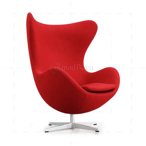 Egg Cashmere Wool Chair Red