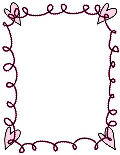 Free Doodle Heart Frame Borders And Frames Clip Art Borders Doodle