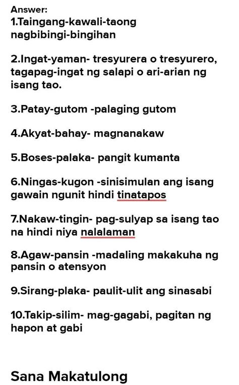 Answered 20 Halimbawa Ng Tambalang Salita Na May Kahulugan Mobile