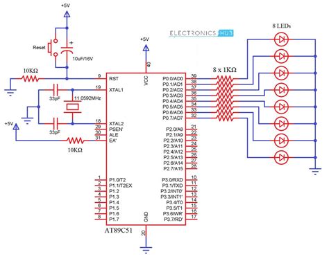 Create electronic circuit diagrams online in your browser with the circuit diagram web editor. 8051 PROGRAMMING: Interfacing LED with 8051