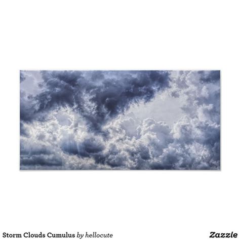 Storm Clouds Cumulus Poster Zazzle Clouds Storm Clouds Poster