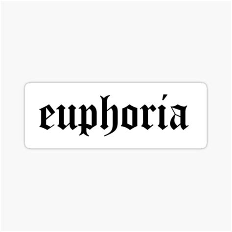Euphoria Sticker By Roxanne Bb Redbubble