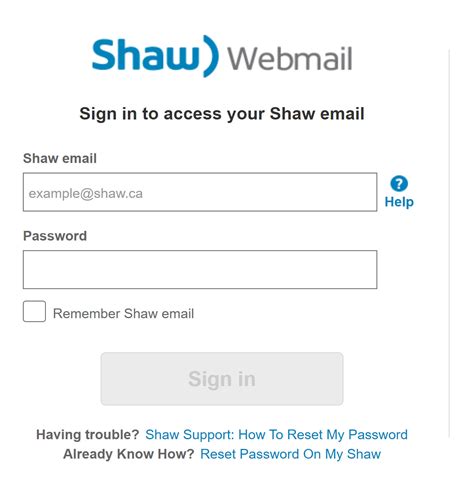 Shaw Email Webmail Login Webmailshawca Login Guide