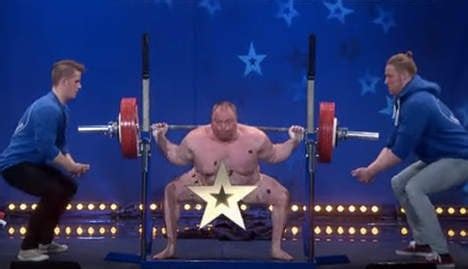 Naked Weightlifter Shocks Talent Show Hosts The Local