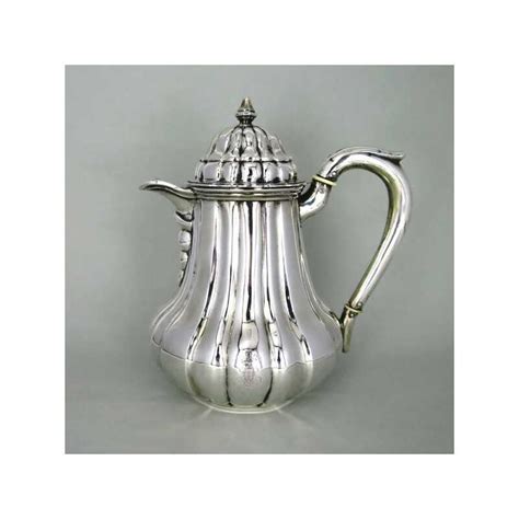 Antique Victorian Mocha Pot In 750 Silver 75000