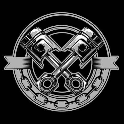 Emblema Del Pistón De La Motocicleta Di 2020 Desain Stiker