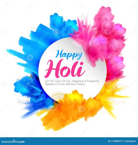 Colorful Happy Holi Background For Festival Of Colors Celebration