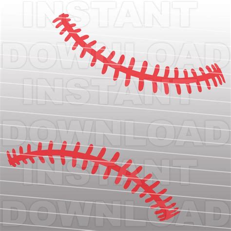 Baseball Stitches Pattern Svg File Cutting Template Clip Art Etsy